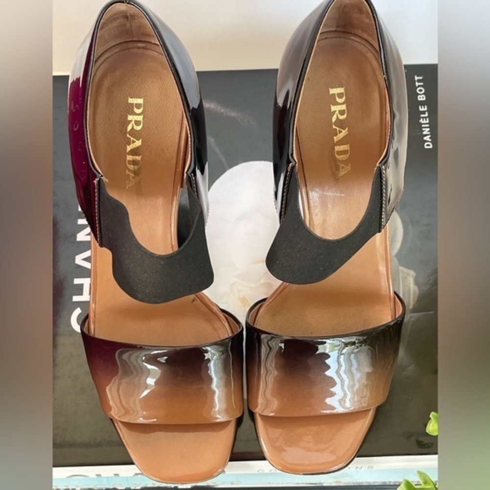 Prada Ombre Open Toe Heels Size 36